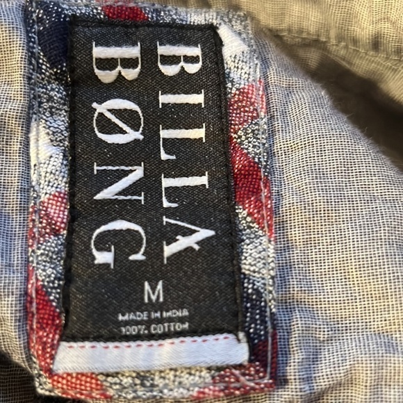 Billabong Men's Cotton Long Sleeve Shirt Medium - Picture 9 of 10